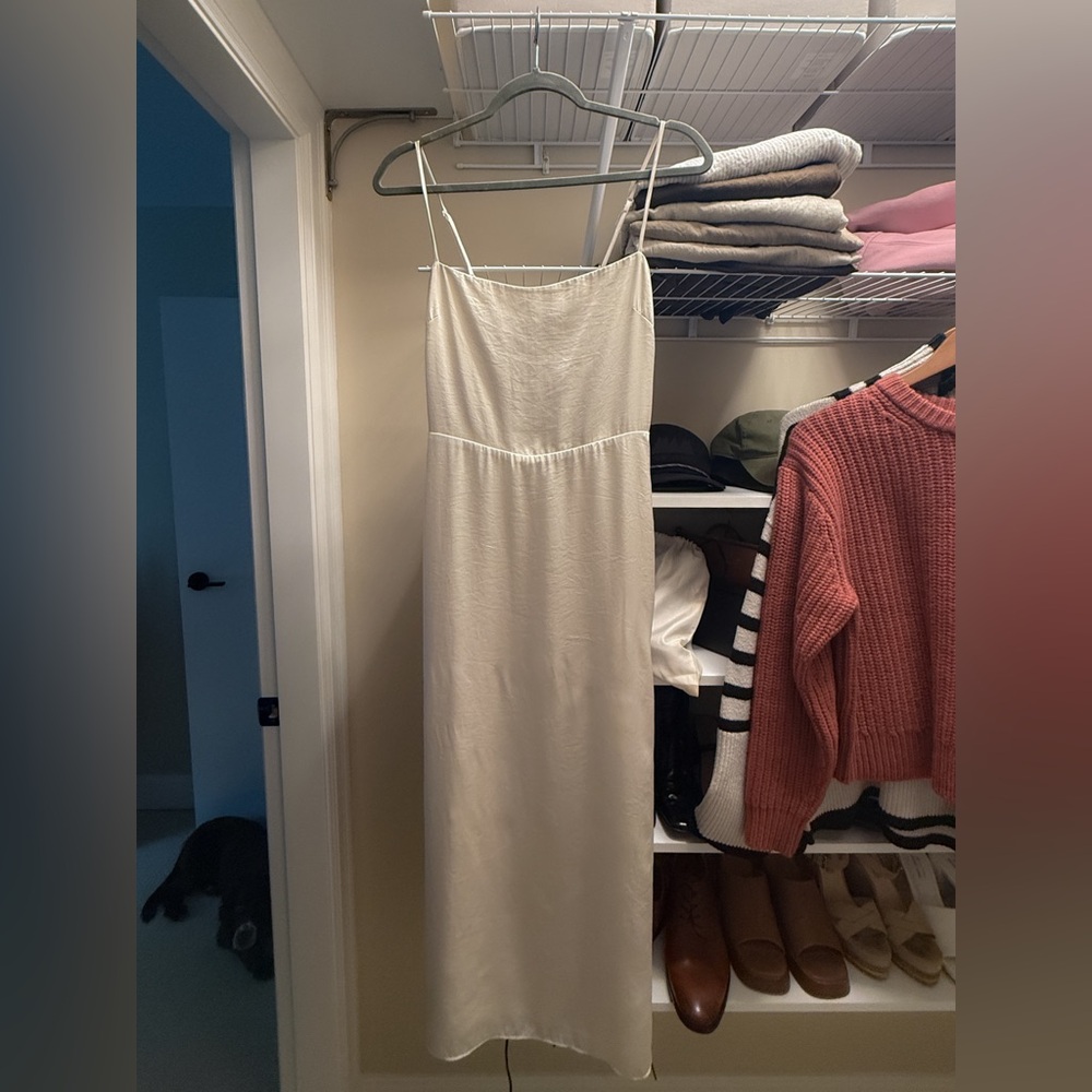 Aritzia Alta Cream Midi Dress
